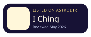 I Ching is listed on AstroDir