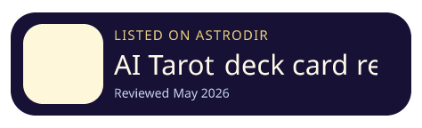 AI Tarot deck card read is listed on AstroDir