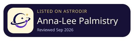 Anna-Lee Palmistry & Tarot is listed on AstroDir