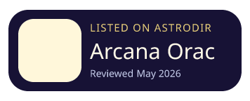 Arcana Oracle is listed on AstroDir