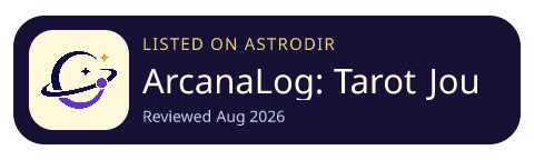 ArcanaLog: Tarot Journal is listed on AstroDir