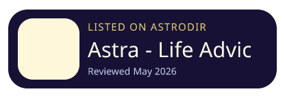 Astra - Life Advice is listed on AstroDir