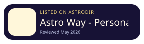 Astro Way - Personal Astrology is listed on AstroDir