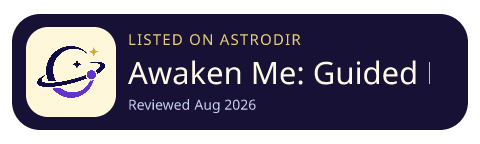 Awaken Me: Guided Reflection is listed on AstroDir