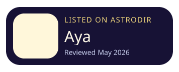 Aya is listed on AstroDir