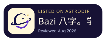 Bazi 八字。学 is listed on AstroDir