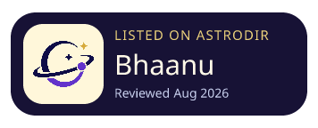 Bhaanu is listed on AstroDir