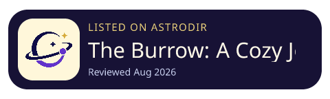 The Burrow: A Cozy Journal is listed on AstroDir