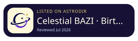 Celestial BAZI · Birth Chart is listed on AstroDir