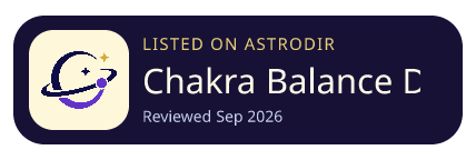 Chakra Balance Deck is listed on AstroDir