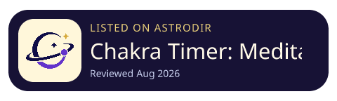 Chakra Timer: Meditation Sound is listed on AstroDir