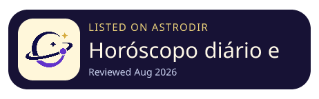 Horóscopo diário e quiromancia is listed on AstroDir