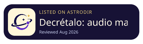 Decrétalo: audio manifestation is listed on AstroDir