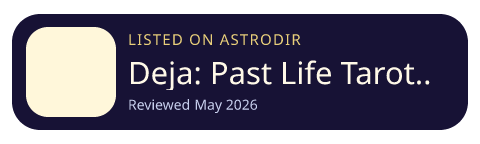 Deja: Past Life Tarot Reading is listed on AstroDir