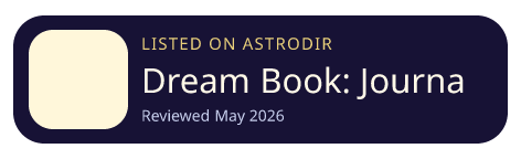 Dream Book: Journal & Analysis is listed on AstroDir