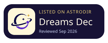 Dreams Decoder is listed on AstroDir