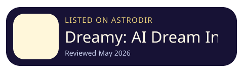 Dreamy: AI Dream Interpreter is listed on AstroDir