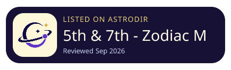 5th & 7th - Zodiac Match is listed on AstroDir