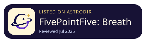 FivePointFive: Breathwork is listed on AstroDir