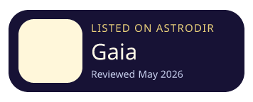 Gaia is listed on AstroDir