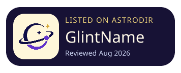 GlintName is listed on AstroDir