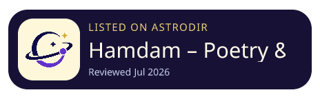 Hamdam – Poetry & Reflection is listed on AstroDir
