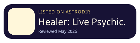 Healer: Live Psychic Readings is listed on AstroDir