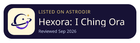 Hexora: I Ching Oracle is listed on AstroDir