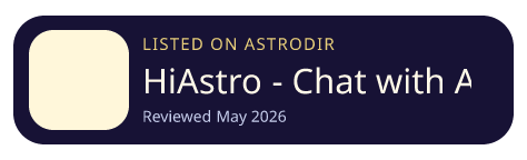 HiAstro - Chat with Astrologer is listed on AstroDir