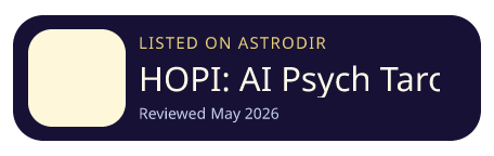 HOPI: AI Psych Tarot is listed on AstroDir