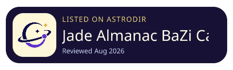 Jade Almanac BaZi Calculator is listed on AstroDir