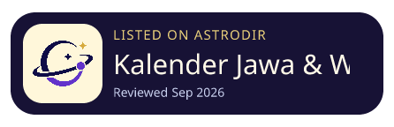 Kalender Jawa & Weton is listed on AstroDir
