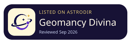 Geomancy Divination is listed on AstroDir