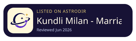 Kundli Milan - Marriage Match is listed on AstroDir