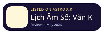 Lịch Âm Số: Văn Khấn & AI is listed on AstroDir