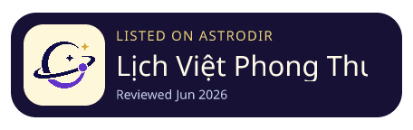 Lịch Việt Phong Thuỷ 2026 已收录在 AstroDir