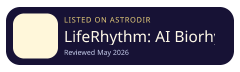LifeRhythm: AI Biorhythm&Moon is listed on AstroDir