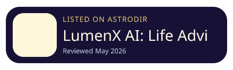 LumenX AI: Life Advice is listed on AstroDir
