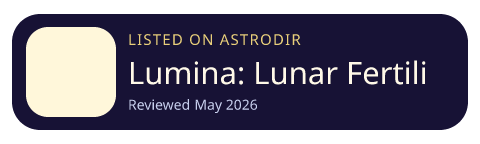 Lumina: Lunar Fertility Official Site is listed on AstroDir