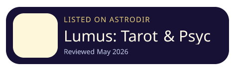 Lumus: Tarot & Psychic Reading is listed on AstroDir