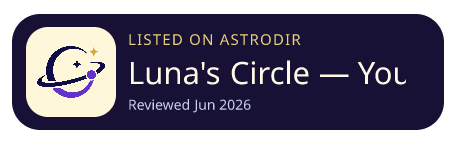 Luna's Circle — Your Complete Spiritual Platform is listed on AstroDir