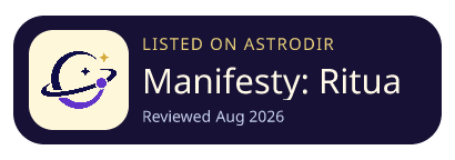 Manifesty: Rituals is listed on AstroDir