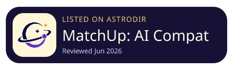 MatchUp: AI Compatibility is listed on AstroDir