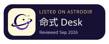 命式 Desk 已收录在 AstroDir