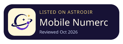 Mobile Numerology is listed on AstroDir