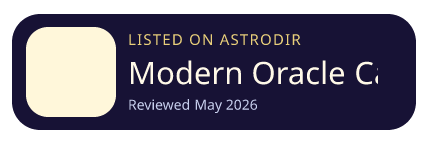 Modern Oracle Cards is listed on AstroDir