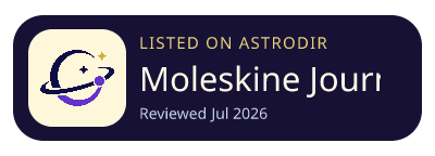 Moleskine Journal is listed on AstroDir