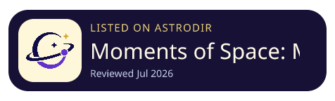 Moments of Space: Meditate is listed on AstroDir