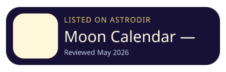 Moon Calendar — MoonX 已收录在 AstroDir