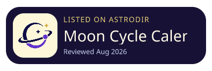 Moon Cycle Calendar is listed on AstroDir